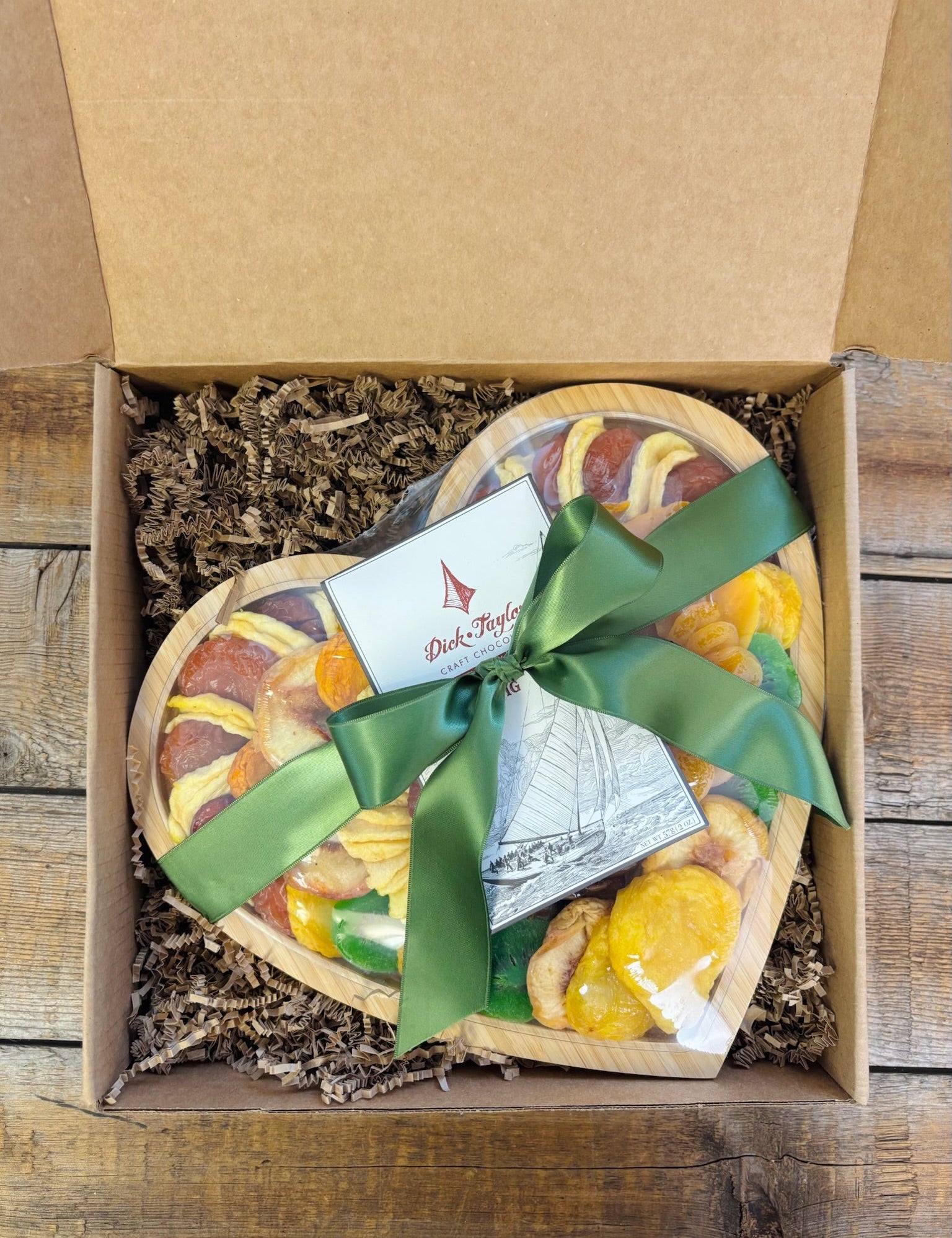 Heart - Shaped Kosher Dried Fruit Gift Tray - Small - Nifty Package Co