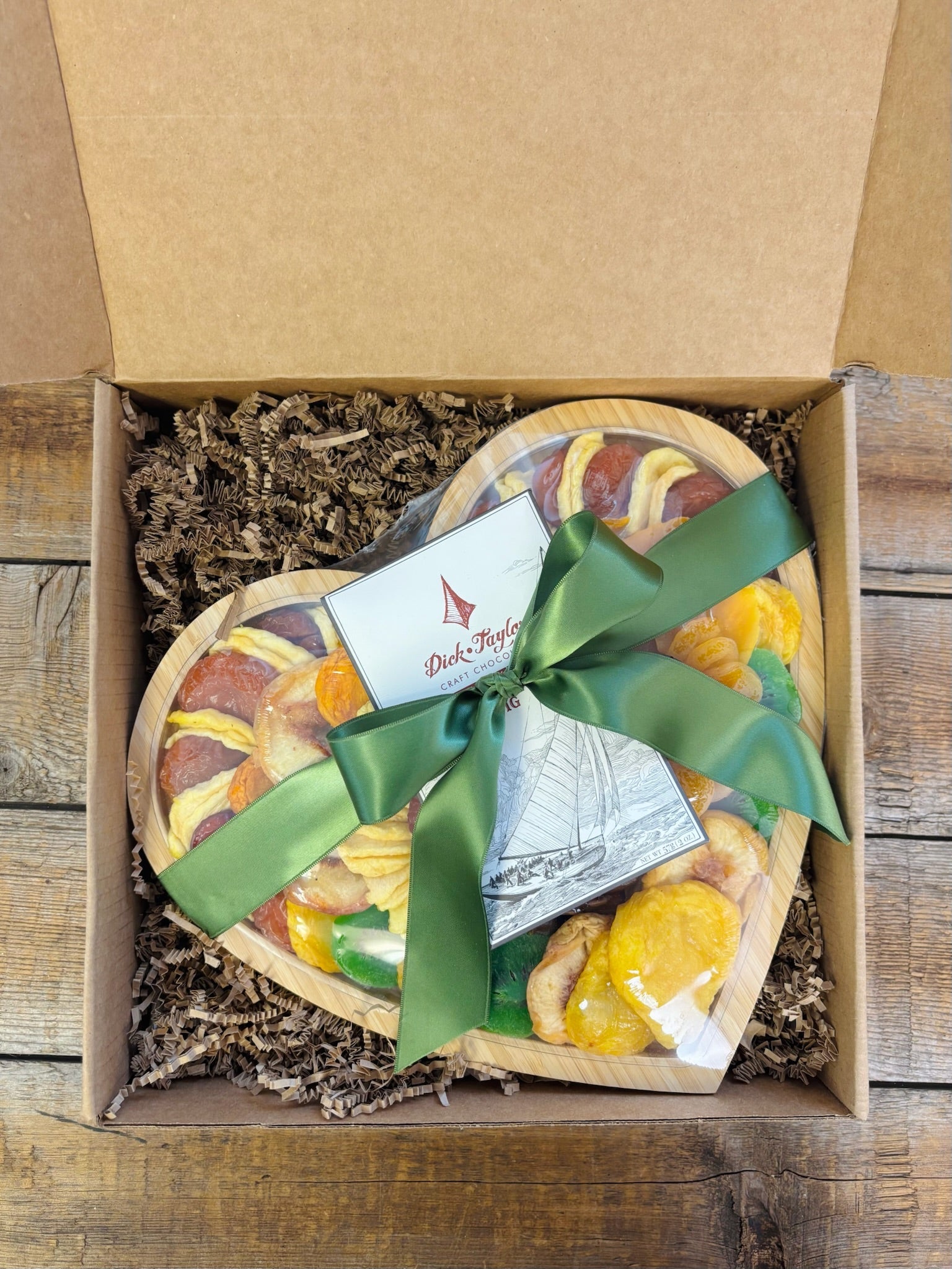 Heart - Shaped Kosher Dried Fruit Gift Tray - Small - Nifty Package Co