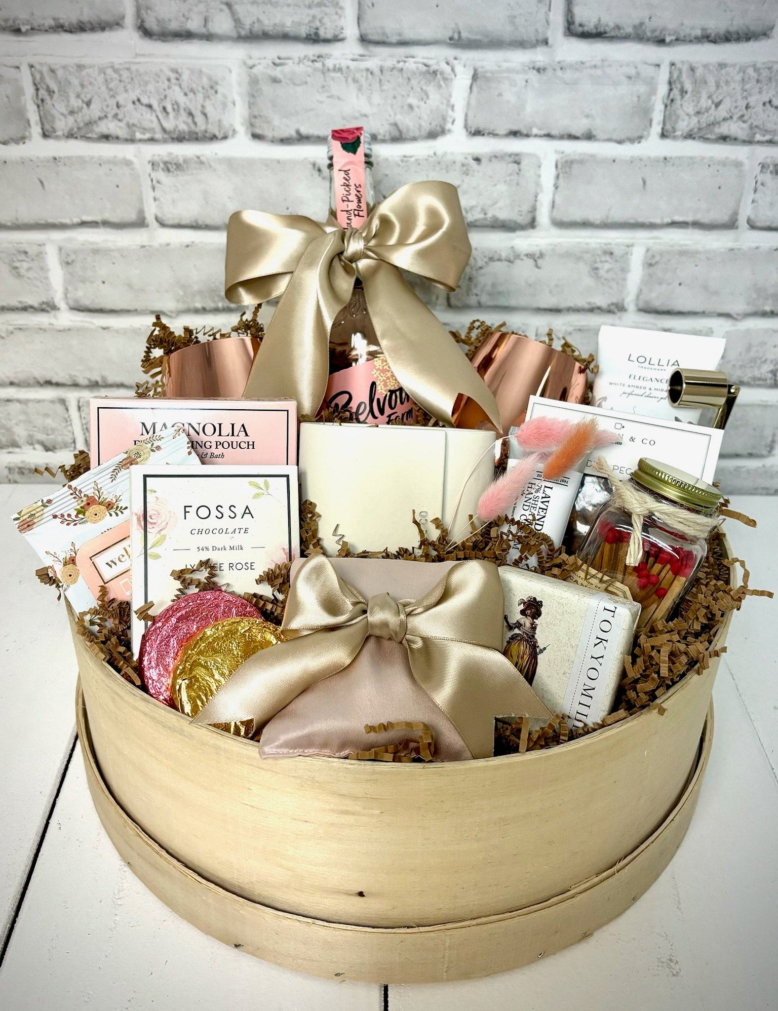 Belvoir Rose All Day Organic Spa & Non - Alcoholic Luxury Basket - Nifty Package Co