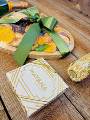 Heart - Shaped Kosher Dried Fruit Gift Tray & Veuve Clicquot Champagne | Nifty Package Co - Nifty Package Co