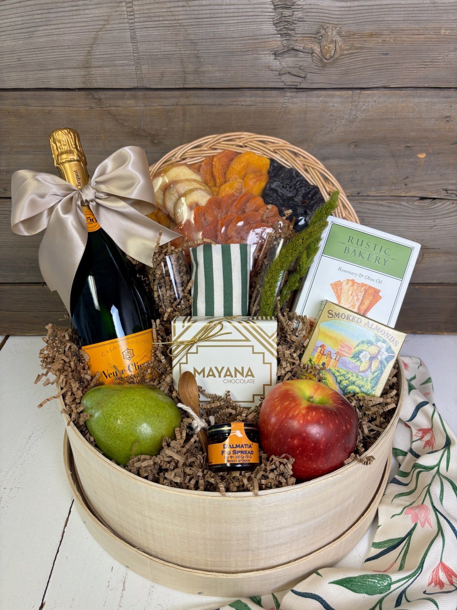 Iconic Veuve Clicquot Orchard Elegance Champagne & Fruit Basket - Supreme - Nifty Package Co