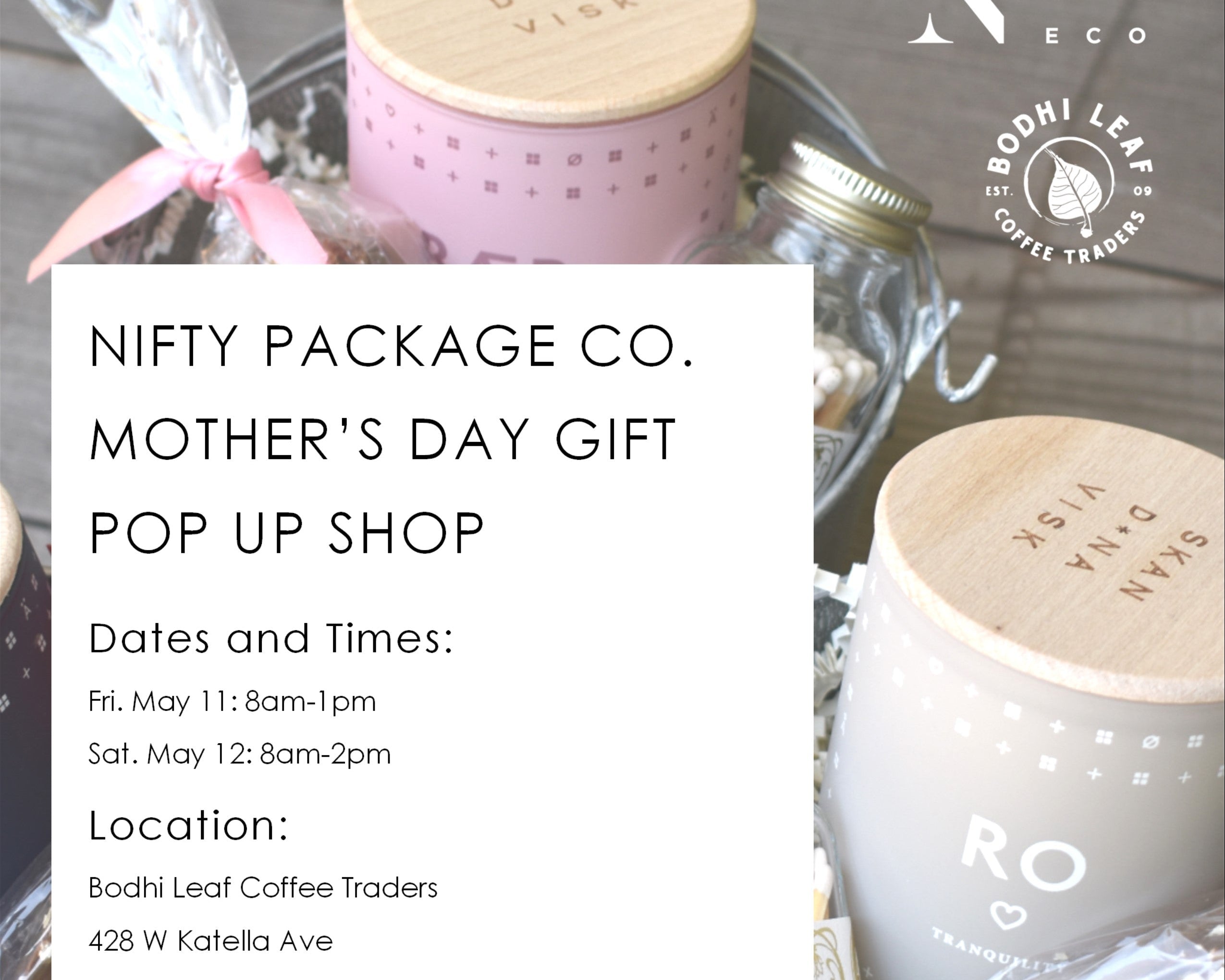 Stop by our pop-up shop to purchase a Mother's Day gift!