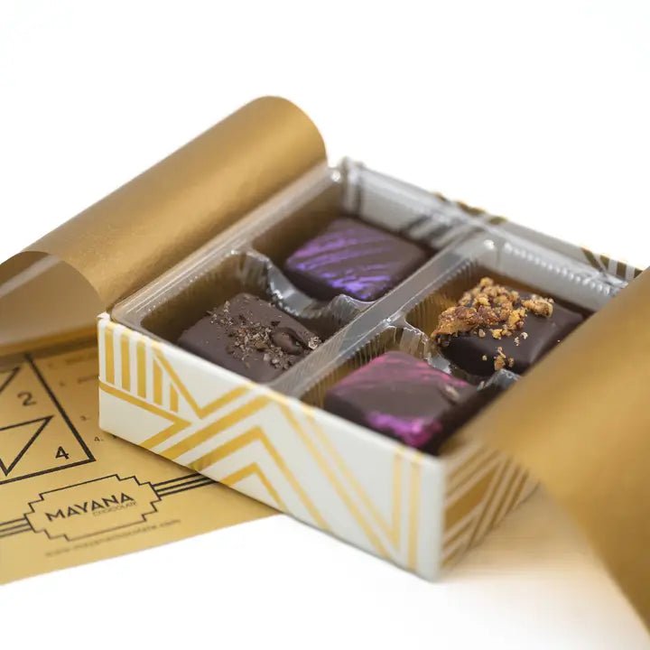 Autumn Glow Bamboo Fruit & Chocolate Basket - Nifty Package Co