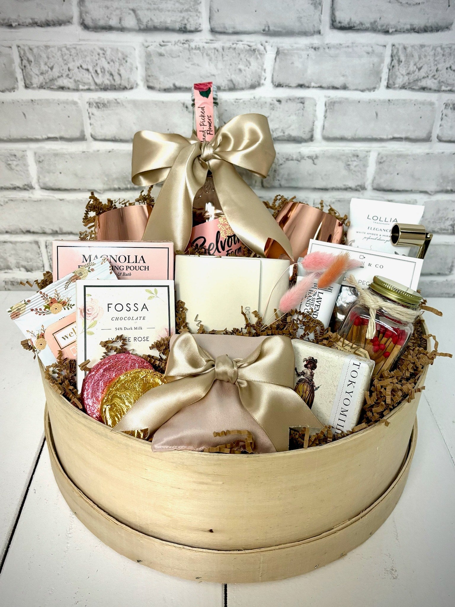 Belvoir Rose All Day Organic Spa & Non - Alcoholic Luxury Basket - Nifty Package Co